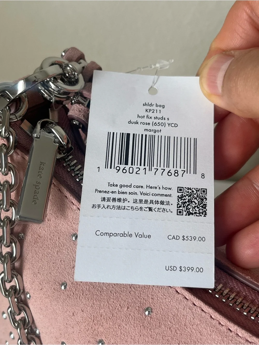 ♠️Kate Spade Margot Studded Suede Shoulder Bag